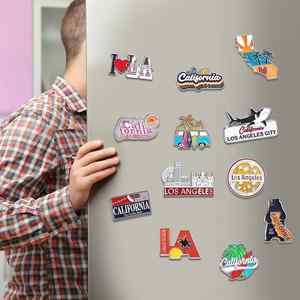 Venta al por Mayor de Decoración para Refrigerador con Diseño Personalizado en 3D, Forma Metálica, Impermeable, Estilo Art Deco, Ciudades, Atracciones Turísticas, Decoración para el Hogar, Promocional - Product Image 5