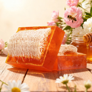 Savon exfoliant personnalisé OEM infusé au loofah, curcuma, vitamine B5, arbre à thé et parfum <span class=keywords><strong>citron</strong></span> pour le soin du corps - Product Image 2