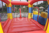 Bon marché commerciale gonflable d'enfants de videur d'intérieur gonflable sautant château gonflable avec toboggan pour la fête