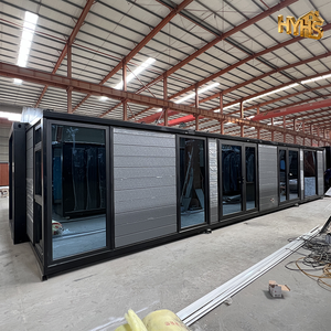 Casa Contenedor Expandible Prefabricada Impermeable y Transpirable de 40 y 20 Pies, 5 Dormitorios, Diseño Moderno, Sala de Estar Ecológica con Entrada - Product Image 2