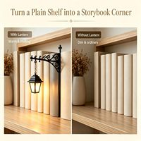 Lanterne de bibliothèque décorative, éclairage d'étagère, 3 pièces, lampe de lecture fantôme en métal, serre-livres d'Halloween, design zen asiatique, pour adultes, jaune