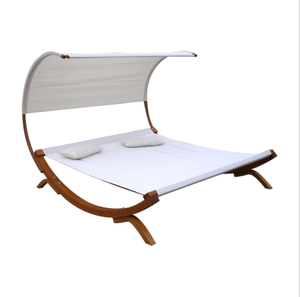 Chaise longue en bois avec parasol pour la plage, le jardin, l'hôtel, la piscine, chaise longue de repos, chaise longue d'extérieur - Product Image 1