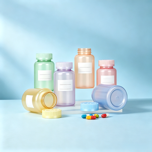 Envase de Plástico Pastel para Suplementos, Frasco para Pastillas con Tapa de Rosca para Vitaminas y Productos de Bienestar - Product Image 5