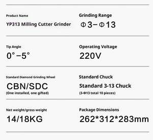 Afiladora Eléctrica Portátil ANDUUK para Fresas <span class=keywords><strong>de</strong></span> Carburo, Máquina Universal para Afilar Brocas - Product Image 3