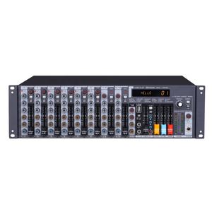<span class=keywords><strong>MJ</strong></span>-1204 99 effets sonores <span class=keywords><strong>12</strong></span> canaux 3U Console de mixage audio de scène en métal à montage en rack avec préamplificateur de microphone - Product Image 1