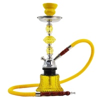 Vente en gros transfrontalière directe usine : Ensemble de chicha arabe moderne et simple, avec tuyau en métal simple ou double, finition miroir, écologique