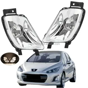 Luz antiniebla del parachoques delantero YZX para Peugeot 308 408 2009 2010 2011 2012 2013 con bombillas 9670528380 9670528280