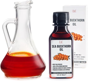 Lance Sea Buckthorn Berry Oil Etiqueta privada Grado alimenticio Crudo Sin refinar Extra Virgin First Cold Pressed Organic Sea Buckthorn Oil - Product Image 1