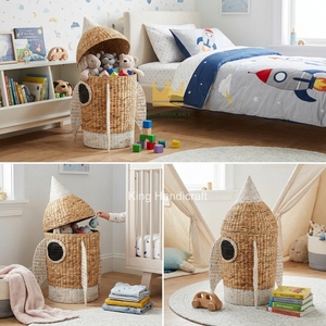 Hot Sale Animal Shaped Hand-<b>knitted</b> Water Hyacinth Rope <b>Storage</b> Basket for Children's Room Cheap Price - Product Image 3