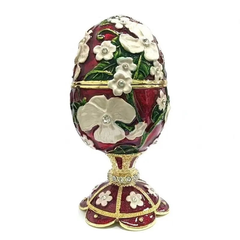 Russische Art Schmuck Spieluhr Ostern Faberge Eier Kristall Schmucks cha tulle