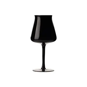 Bicchiere da vino calice in vetro nero elegante di lusso moderno senza piombo bicchiere da vino rosso da 310ML