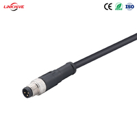 Câble pré-assemblé OEM surmoulé M8 à 3/4 broches avec conducteur en cuivre flexible, étanche IP67, pour ordinateur industriel et moto