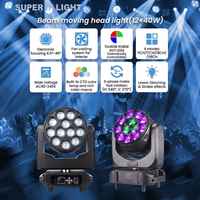 12X40W RGBW LED Moving Head Wash Light 550W Zoom Bühnenbeleuchtung DMX512 DJ Disco Hochzeit Konzert Beam Light
