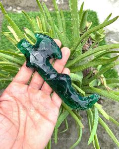 Juego de Cuchillos de Hacha de Cristal Verde, Hoja de Cristal de Fantasía de 5-6.5 Pulgadas, Cuchillo de Piedra Tallado a Mano, Regalo Decorativo de Exhibición - Product Image 2