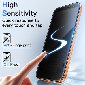 Защитное стекло 2.5D 9H с защитой от ударов и отпечатков пальцев для 16 15 14 12 Pro Max, антишпионское - Product Image 4