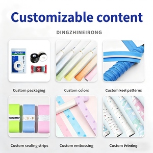 Bande adhésive personnalisée pour raquettes de badminton et de tennis, OEM ODM, antidérapante, absorbant la transpiration, avec emballage individuel - Product Image 6