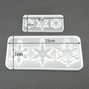 Bán nóng giáng sinh silicon khuôn mẫu bông tuyết nhựa khuôn nhựa Epoxy hình dạng tùy chỉnh khác nhau làm khuôn Silicone - Product Image 3