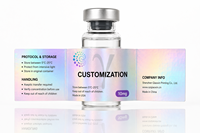 Personnalisez divers autocollants holographiques et étiquettes en vinyle imperméables pour les ampoules en verre de laboratoire de 3 ml, 5 ml et 10 ml.