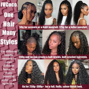 Extensions <span class=keywords><strong>de</strong></span> <span class=keywords><strong>cheveux</strong></span> humains bouclés pré-faits pour tresses au crochet, invisibles, naturelles, légères, réutilisables, pour coiffure DIY, vente en gros - Product Image 6