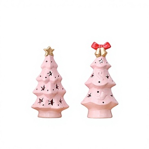 European Style Christmas Gift Translucent Ceramic Christmas Tree Night Light LED Lighting Cute Ceramic <b>Star</b> <b>Decoration</b> - Product Image 6