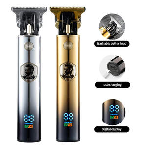 เครื่องตัด<span class=keywords><strong>ผม</strong></span><span class=keywords><strong>ไฟ</strong></span>ฟ้าไร้สายแบบชาร์จ USB ใบมีดสแตนเลส กันน้ำระดับ IPX6 หน้าจอแสดงผลดิจิตอลสไตล์เรโทร สำหรับสิ่งที่ต้องมี - Product Image 3