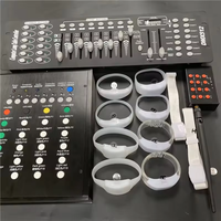 Bracelet LED pour concert, tissé, taille réglable, télécommande, 10 zones LED