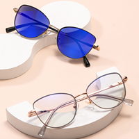 Gafas de Sol Fotocromáticas con Marco Metálico para Mujer, con Protección UV400, Anti Luz Azul, Lentes con Revestimiento Azul, Antideslumbrantes