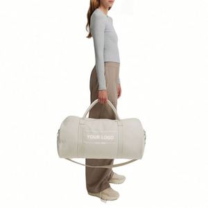 กระเป๋าโท้ทผ้าแคนวาสขนาดใหญ่ปรับได้พร้อมโลโก้สั่งทำรุ่นใหม่ล่าสุด กระเป๋าเดินทางแฟชั่นสำหรับวันหยุดสุดสัปดาห์พร้อมซิป - Product Image 5