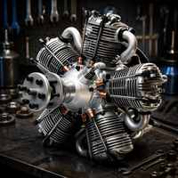 Moteur à essence LZF GF150R5, quatre temps, 150 cm³, cinq cylindres, moteur en métal en forme d'étoile pour avion RC, modèle d'avion à voilure fixe