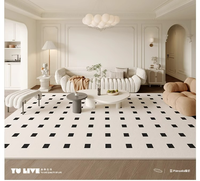 ATUNUS-Tapis de Salon Lavable Haut de Gamme Nordique pour Chambre à Coucher, Table Basse, Canapé, Tapis de Sol Lavable, Nouveauté 2024