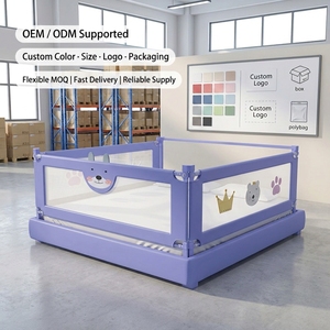 Sponda di Sicurezza Portatile Regolabile in Altezza per Lettino Bambini con Rinforzo in Metallo e Adesivi Carini - Product Image 1