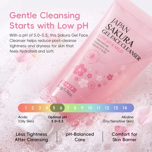 LAIKOU <span class=keywords><strong>Japan</strong></span> Sakura <span class=keywords><strong>Gel</strong></span> Gesichtsreiniger Sanftes Reinigungsöl Feuchtigkeitsbalance Hydratisierende Hautpflege Nicht Austrocknende Gesichtsreinigung - Product Image 3
