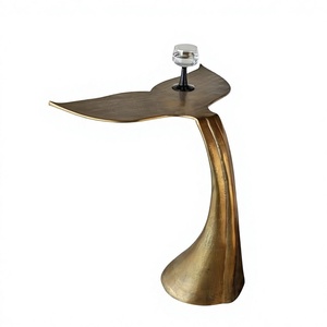 Mesa Auxiliar Metálica, Taburete Moderno Decorativo, Mesa de Centro para Sala de Estar, Dormitorio, Mesa de Café - Product Image 1