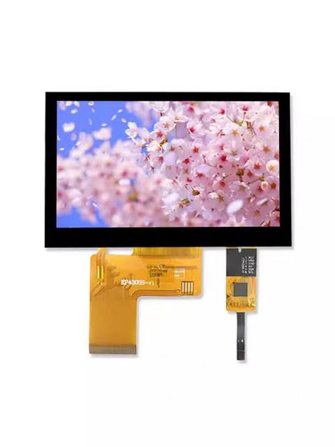 4.3-inch TFT LCD Screen, RGB Display, TN with Capacitive Touch, 500 Nits Brightness, Resolution 480*272