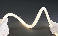 Lustres Lumière 360 Degrés Éclairage LED Néon Flex Corde Lumière IP67 24V 18mm 3000K Pliable Étanche pour Plafond Décor Lumière