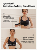 Soutien-gorge sans fil pour femme, sans couture, correcteur de posture, redresseur de dos, push-up, gainant, bretelles réglables, extensible, invisible