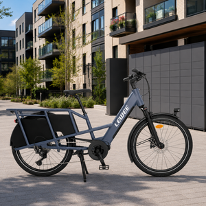 Vélo cargo électrique à longue portée de 26 pouces, 250W, moteur central, cadre bas, vélo utilitaire familial avec porte-bagages arrière - Product Image 4
