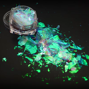 Tự nhiên cầu vồng óng ánh Chunky long lanh sắc tố cho nghệ thuật móng tay & da lớp phủ hỗn hợp thủ công mỹ nghệ Holographic Flakes - Product Image 5