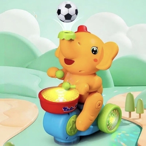 Thiết kế mới nhảy múa nhạc sĩ Elephant đồ chơi với âm nhạc và ánh sáng nhấp nháy trẻ em Đồ chơi điện chơi trống đồ chơi động vật cho trẻ em - Product Image 5