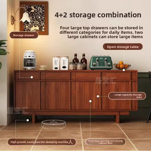 Mueble de Comedor Moderno de Madera Maciza, Mueble de Almacenamiento Estilo Francés, Mueble de Pared para Sala de Estar o Cocina, Gran Capacidad, Fácil de Instalar - Product Image 3