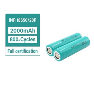 Cellule lithium-ion cylindrique Grade A <span class=keywords><strong>20R</strong></span> <span class=keywords><strong>18650</strong></span> 3.6V 2000mAh pour équipement moto chauffant, caméra d'action et vlogging - Product Image 1