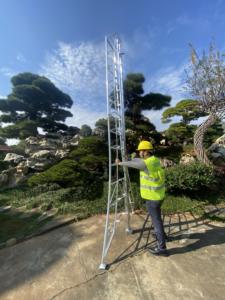 现代工业风格铝三合体折叠梯绝缘金属水果采摘伸缩果园工具户外家居 - Product Image 6