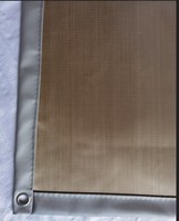 Couverture de soudage ignifuge en tissu de fibre de verre, tapis pour foyer avec anneau en cuivre, couverture anti-feu