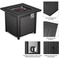 VERTAK 28 pouces Portable extérieur jardin foyer Patio Propane gaz foyer Table