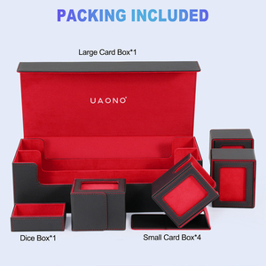 Juzi Factory 650 + cartes à manchon unique 520 + cartes à double manches noir <span class=keywords><strong>rouge</strong></span> MTG TCG combinaison de boîte de rangement de cartes personnalisées - Product Image 2