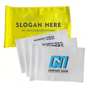 Logotipo personalizado Publicidad exterior Banderas de golf Poliéster 300D Impresión de doble cara Bandera de golf Insertar en tubo Bandera de golf - Product Image 1