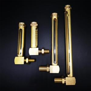 Tùy chỉnh xzw Ống đo mức dầu L Loại đồng thau khuỷu tay malethread kết nối dầu Sight Glass chỉ số dòng chảy - Product Image 4