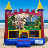 Château gonflable personnalisé 13*13*13 pieds, épaisseur 0,55 mm, PVC écologique, certifié CE, garantie 3 ans, usage commercial, pour enfants