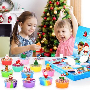 Nouveauté : Kit de slime amusant pour enfants, grand et coloré, avec accessoires charmants, design calendrier de l'avent en slime - Product Image 6