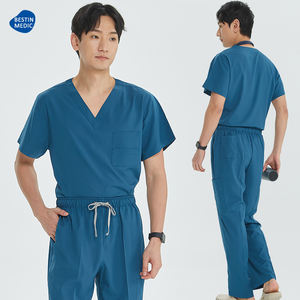Uniformes médicaux livraison gratuite ensemble d'infirmière pyjamas chirurgicaux de médecin à étirement à quatre voies gommages d'allaitement de laboratoire pour hommes - Product Image 2